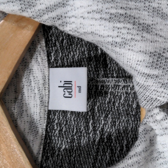 CAbi Women's Neo Jacket Space Dye Grays White Size Medium EUC Full Zip Soft - Picture 3 of 10